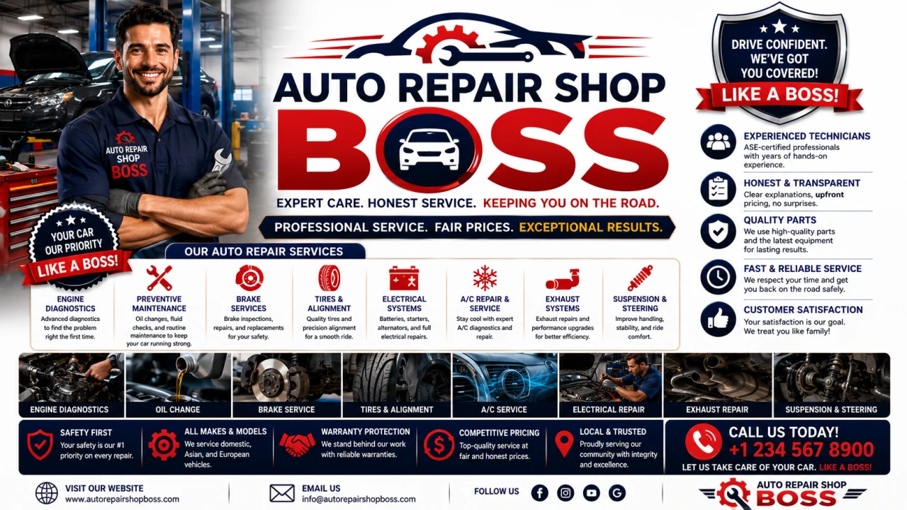Auto Repair Shop Management Software | Auto Repair Shop BOSS Auto repair shop management software dashboard by Auto Repair Shop BOSS - boss.ms