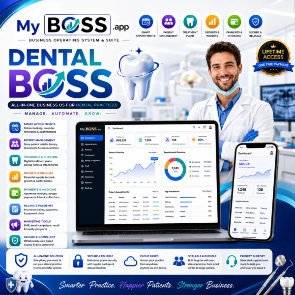 Dental Practice Management Software | Dental BOSS dental clinic management software by BOSS.ms