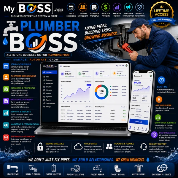 Plumbing Business Software | Plumber BOSS plumber management software