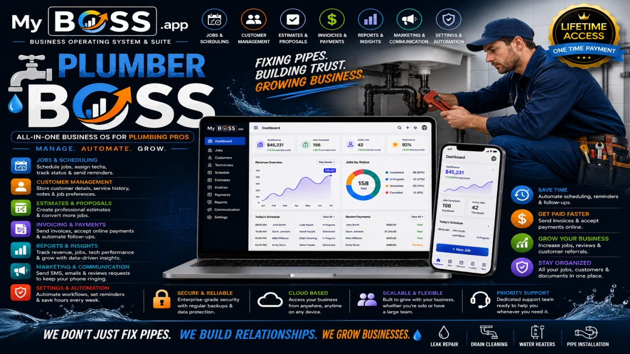 Plumbing Business Software | Plumber BOSS plumbing business software