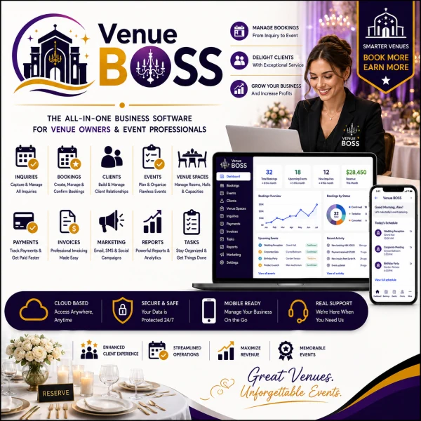 Venue Management Software | Venue BOSS event venue business software