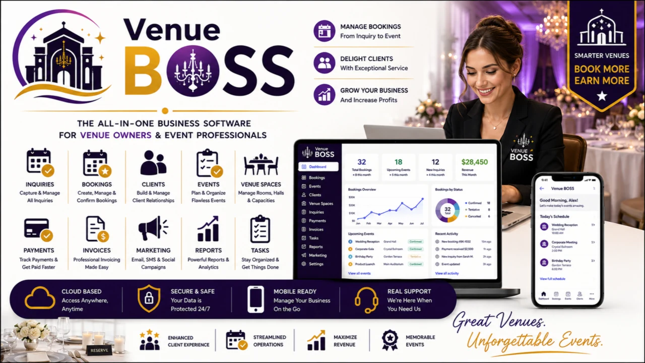 Venue Management Software | Venue BOSS venue management software